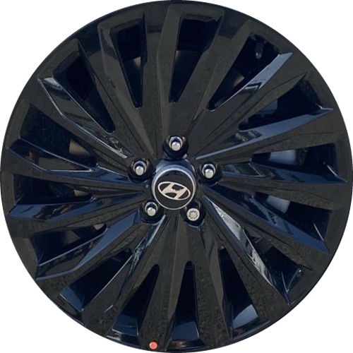 Hyundai Palisade Calligraphy Night 2024-2025 powder coat black 20x7.5 aluminum wheels or rims. Hollander part number 71048b, OEM part number 52910S8840