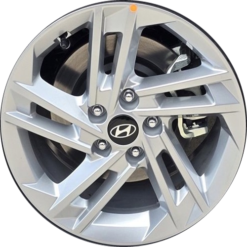 Hyundai Tucson SE 2025 powder coat silver 17x7 aluminum wheels or rims. Hollander part number 94017, OEM part number 52910CW520