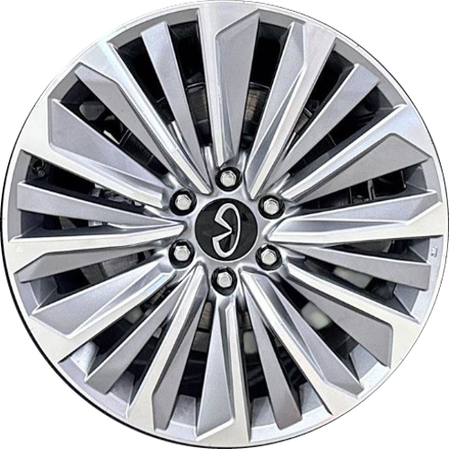 Infiniti QX80 2025 Luxe, Sensory grey machined 22x8.5 aluminum wheels or rims. Hollander part number 94236, OEM part number D06007JA3C