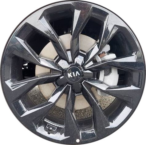 KIA Sorento 2021-2023 powder coat black 20x8.5 aluminum wheels or rims. Hollander part number ALY70738U45HH, OEM part number 52910-R5450.