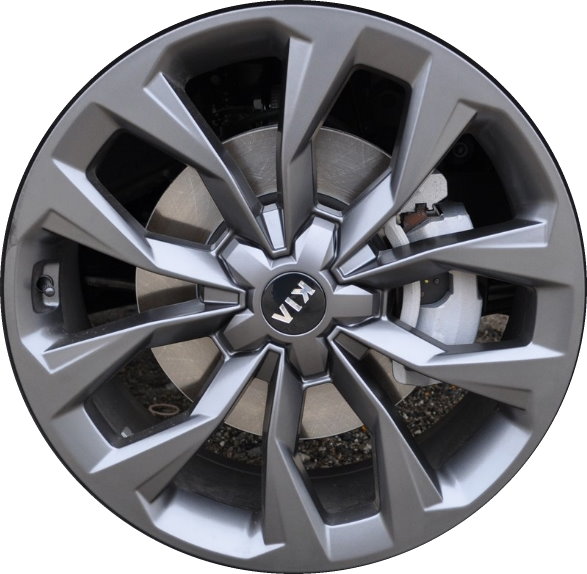 KIA Sorento 2021-2023 powder coat charcoal 20x8.5 aluminum wheels or rims. Hollander part number ALY70738U30HH, OEM part number 52910-R5470.