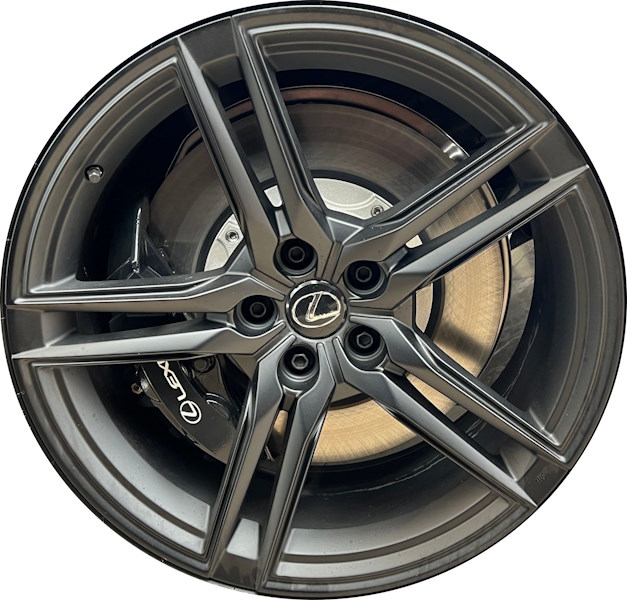 Lexus LC500 2022-2025, LC500h 2022-2025 powder coat black 21x8.5 aluminum wheels or rims. Hollander part number ALY74406, OEM part number 42611WY340.