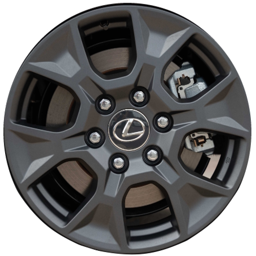 Lexus GX550 2024-2025 matte grey 18x7.5 aluminum wheels or rims. Hollander part number ALY10544, OEM part number 4261160N30