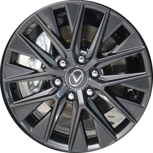 Lexus GX550 2024-2025 black painted 20x7.5 aluminum wheels or rims. Hollander part number ALY10545A, OEM part number 4261160N70