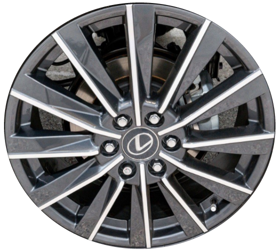 Lexus GX550 2024-2025 charcoal machined 22x7.5 aluminum wheels or rims. Hollander part number ALY10546, OEM part number 4261160N80