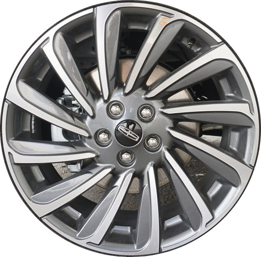 Lincoln Corsair 2023-2025 grey machined 19x7.5 aluminum wheels or rims. Hollander part number ALY10489, OEM part number Not Yet Known.
