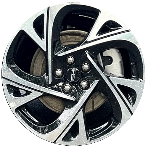 Lincoln Nautilus 2024-2025 black machined 20x8 aluminum wheels or rims. Hollander part number 10562 95901, OEM part number R2TZ1007J