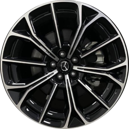 ALY94158 Mazda CX-70 CX70 Turbo S Premium Plus 2025 Black Machined 21x9.5 aluminum wheels or rims. Hollander part number 94158a, OEM part number 9965049510