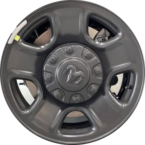 Mopar Dodge Ram 2500 2025, Ram 3500 SRW 2025, Ram Chassis Cab SRW 2025 polished 18x8 powder coat black wheels or rims. Hollander part number 2472b, OEM part number 68090830AC