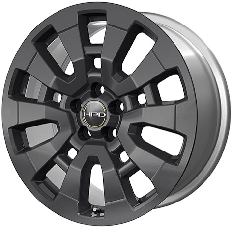 Honda Passport 2022-2023 powder coat black 20x8.5 aluminum wheels or rims. Hollander part number ALY95464, OEM part number 08W20-TGS-100A.