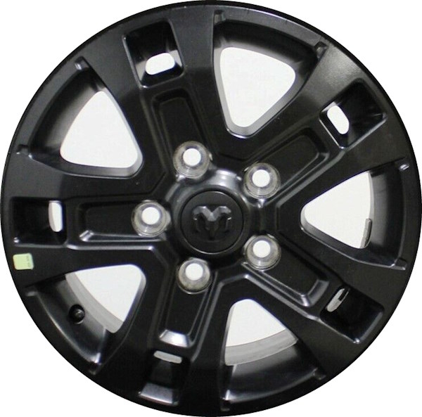 Mopar Dodge Ram Promaster Chassis Cab 2023-2025, Ram Promaster Cutaway 2023-2025, Ram Promaster 1500 2023-2025, Ram Promaster 2500 2023-2025, Ram Promaster 3500 2023-2025 powder coat black 16x6 aluminum wheels or rims. Hollander part number ALY2217A, OEM part number 7HL07RXFAB.