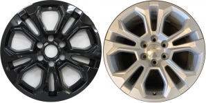IMP-2022GB Chevrolet Silverado 1500 Black Wheel Skins (Hubcaps/Wheelcovers) 20 Inch