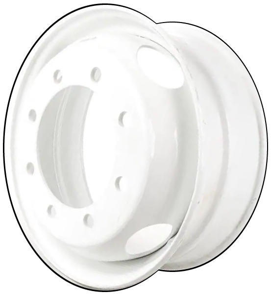 Chevrolet Silverado 4500HD 2019-2024, Silverado 5500HD 2019-2024, Silverado 6500HD 2019-2024 powder coat white 19.5x6.75 steel wheels or rims. Hollander part number STL28680U50/50180, OEM part number 19408815, 19404926.