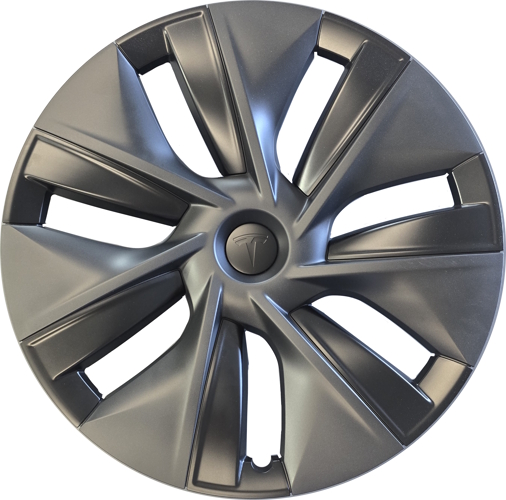 Tesla Model Y 2025, Plastic 7 Spoke, Single Hubcap or Wheel Cover ONLY For 19 Inch Alloy Wheels. Hollander Part Number HTA043