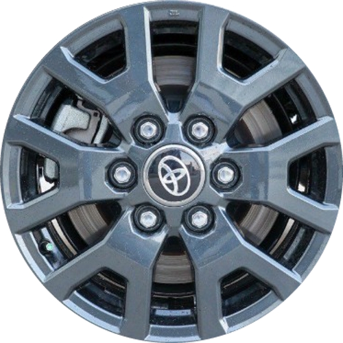 Toyota 4Runner SR5 2025 powder coat charcoal 17x7 aluminum wheels or rims. Hollander part number 94254, OEM part number 4261135640