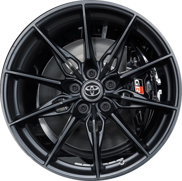 Toyota GR Supra 2024-2025 powder coat black 19x9 aluminum wheels or rims. Hollander part number Not Yet Known, OEM part number Not Yet Known.