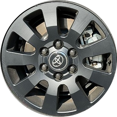 Toyota Land Cruiser 2024-2025 powder coat charcoal 18x7.5 aluminum wheels or rims. Hollander part number ALY95952 ALY10644, OEM part number 4261160M70