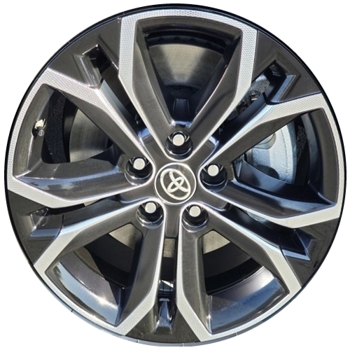 Toyota Sienna Platinum 2025 charcoal clad 20x7.5 aluminum wheels or rims. Hollander part number ALY69167C, OEM part number 4260D08060