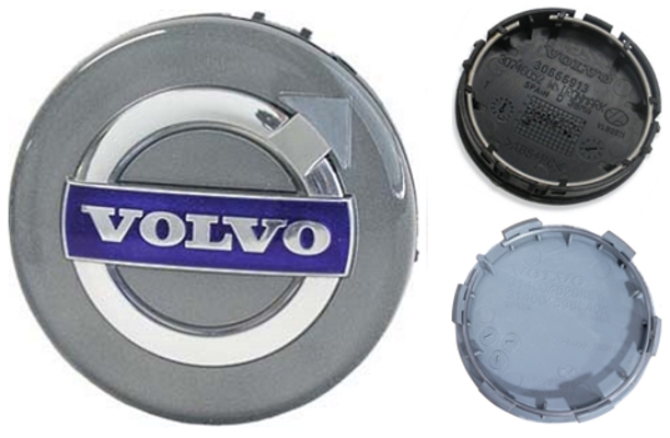 C70301 Volvo C30, C70, S40, S60, S80, V40 OEM Grey Center Cap #30748052