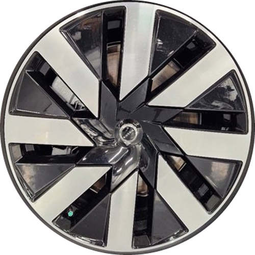 Volvo S90 plug in hybrid 2023-2025 8 Spoke black machined 19x8.5 aluminum wheels or rims. Hollander part number 70533, OEM part number 323585448