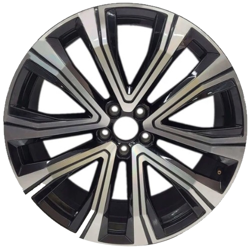 Volvo XC60 2022-2024 black machined 21x8.5 aluminum wheels or rims. Hollander part number 70521/95442, OEM part number 322715699