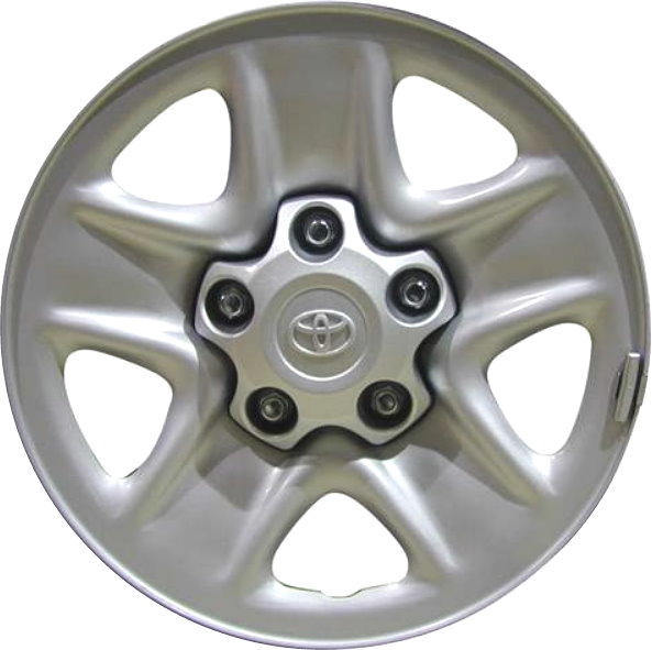 Toyota Sequoia 2008, Tundra 2007-2021 powder coat silver 18x8 steel wheels or rims. Hollander part number STL69547, OEM part number 426010C040, 426010C041.
