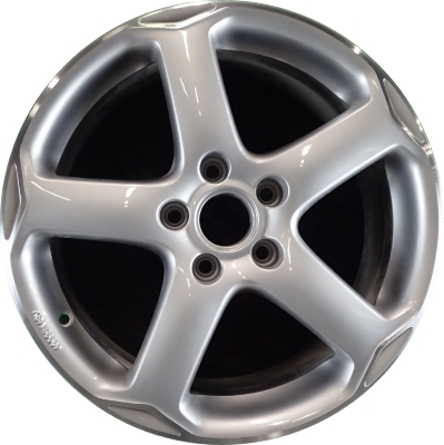 Volkswagen Golf 2008-2009, Golf GTI 2008-2009, Jetta 2008-2014, Jetta GLI 2008-2014, Rabbit 2008-2009 powder coat silver or black 18x8 aluminum wheels or rims. Hollander part number 69858U, OEM part number 1K00714981ZL, 1K0071498V7U.