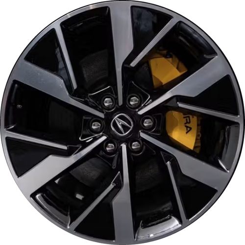 Acura ZDX Type S 2024 black machined 22x9.5 aluminum wheels or rims. Hollander part number 71898a, OEM part number 86774359
