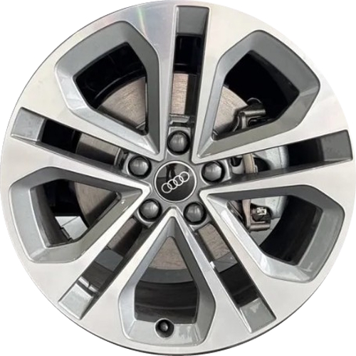 Audi A3 2025-2026 powder coat gray machined  18x8 aluminum wheels or rims. Hollander part number 94410, OEM part number 8Y0601025CE