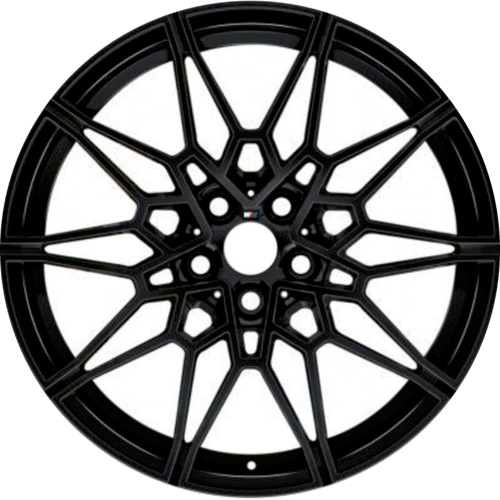 BMW M3 2021-2025, M4 2021-2025 powder coat gloss black 19x9.5 aluminum wheels or rims. Hollander part number 86608b, OEM part number 36108093838