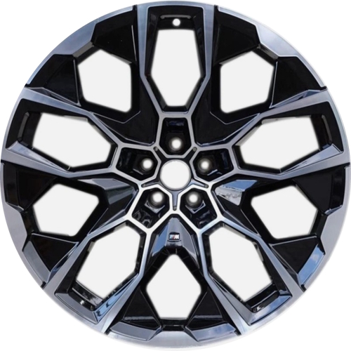 BMW X7 2023-2025 powder coat charcoal machined style 913m 22x10.5 aluminum wheels or rims. Hollander part number ALY86674, OEM part number 36116895936