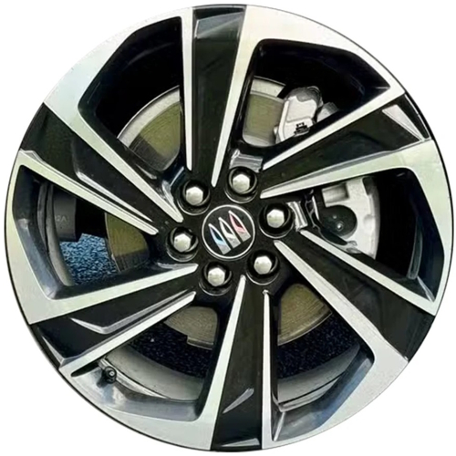 Buick Enclave Sport Touring 2025-2026 black machined 20x8 aluminum wheels or rims. Hollander part number ALY04168, OEM part number 85118212