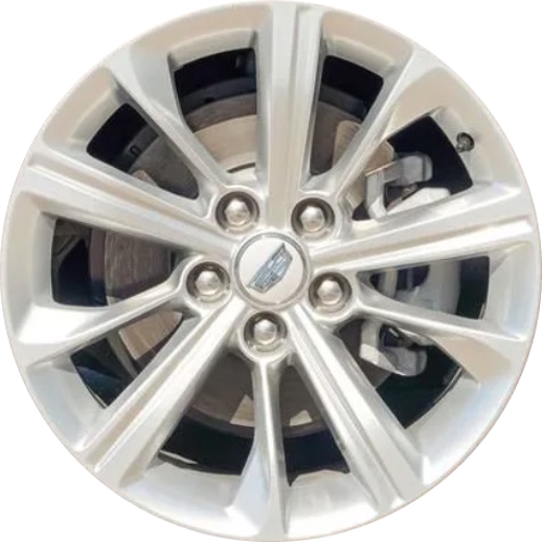 Cadillac CT5 2025-2026 powder coat silver 18x8.5 aluminum wheels or rims. Hollander part number ALY4909, OEM part number 84894854