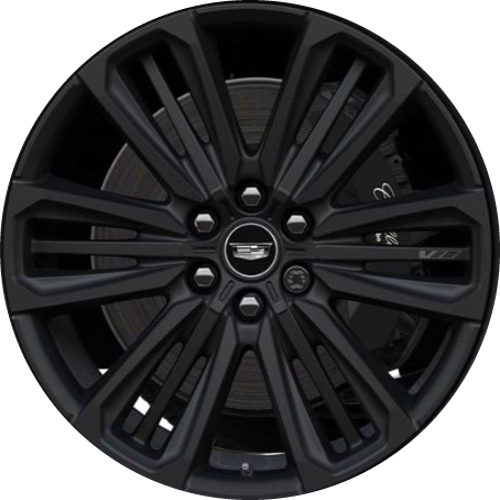 Cadillac Lyriq  V Series 2026 Black Painted  22x9.5 aluminum wheels or rims. Hollander part number ALYGZ011, OEM part number 85606892