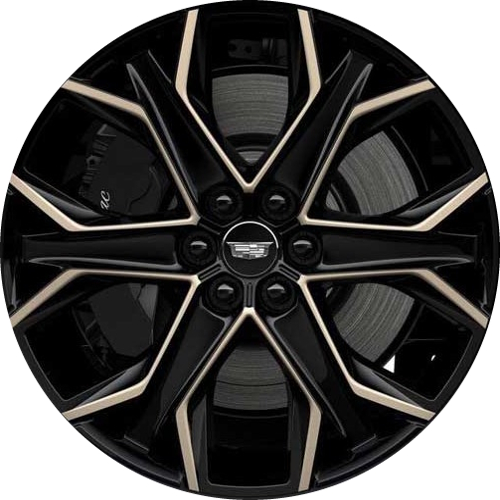 Cadillac Optiq 2026 Sport, Premium Sport Powder Coat Black/Bronze Painted Wheels 21x9 aluminum wheels or rims. Hollander part number 4897b, OEM part number 85538459