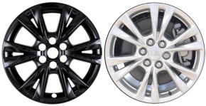 IMP-518BLK Cadillac XT5, XT6 Black Wheel Skins (Hubcaps/Wheelcovers) 18 Inch Set
