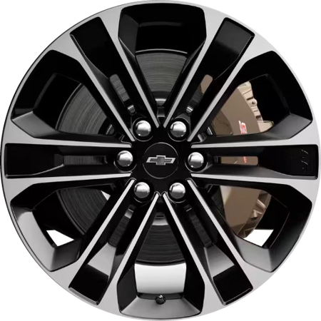Chevrolet Blazer EV SS eAWD Wheel Disc 2026 powder coat black machined 22x9.5 aluminum wheels or rims. Hollander part number 14120c/94060 OEM part number 26451074