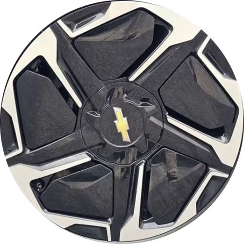 Chevrolet Silverado 1500 EV Electric 2026 black machined 22x9 aluminum wheels or rims. Hollander part number 94147, OEM part number 84836126