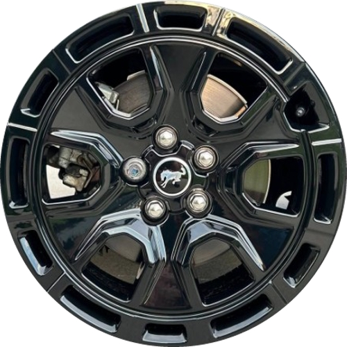 Ford Bronco Sport 2025-2026 powder coat gloss black machined 17x7 aluminum wheels or rims. Hollander part number 10674, OEM part number Not Yet Known