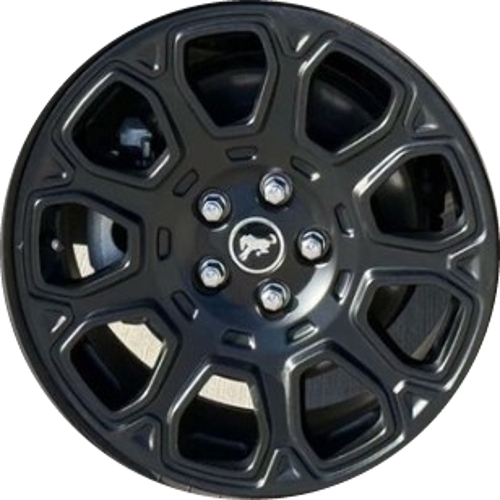 Ford Bronco Sport 2025-2026 powder coat matte black 17x7 aluminum wheels or rims. Hollander part number 10676, OEM part number R1PC1007EA