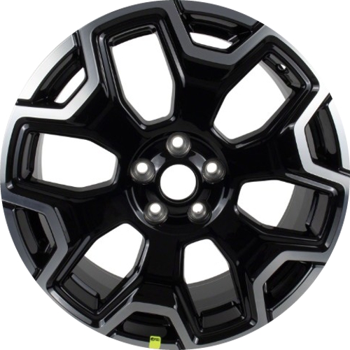 Ford Bronco Sport 2025-2026 powder coat black machined 18x7 aluminum wheels or rims. Hollander part number 94118, OEM part number R1PZ-1007-B