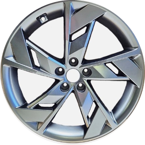 Genesis GV70 2023-2025 powder coat dark hyper grey Front or Rear 19x8 aluminum wheels or rims. Hollander part number 71089/95650, OEM part number 52910DS210