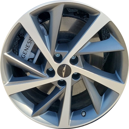 Genesis GV80 2025-2026 charcoal machined 20x8.5 aluminum wheels or rims. Hollander part number 74845, OEM part number 52906T6600