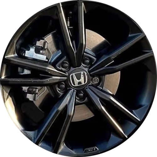 Honda Civic Si 2025-2026 powder coat matte black  18x8 aluminum wheels or rims. Hollander part number 60333 OEM part number 42800T38A92