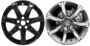 IMP-8125GB Honda Civic Black Wheel Skins (Hubcaps/Wheelcovers) 18 Inch Set