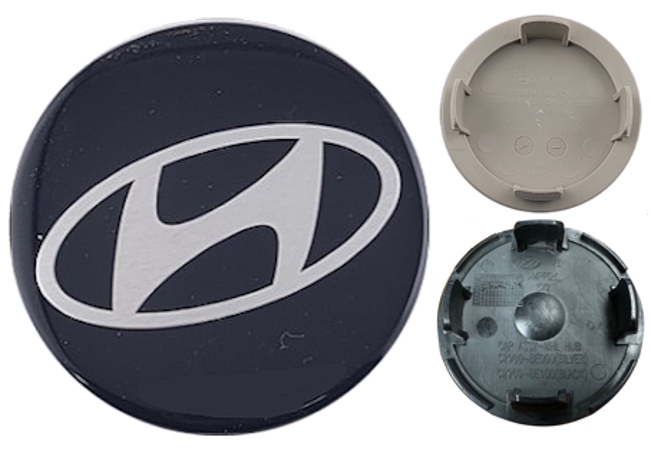 C70725 Hyundai Palaside, Santa Cruz, Santa Fe,  Sonata, Tucson Black OEM Center Cap #52960KL100