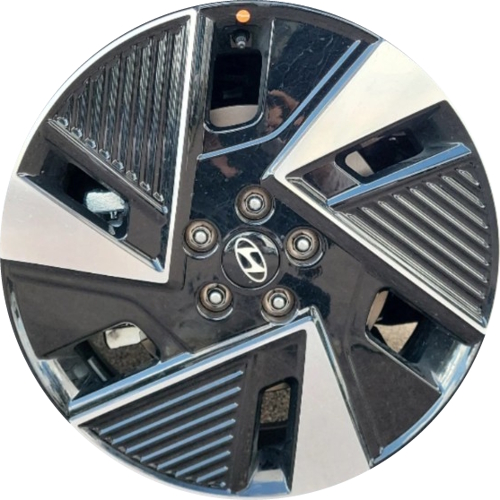 Hyundai Ioniq 5 Ioniq5 SE 2025-2026 black machined 19x7.5front or rear aluminum wheels or rims. Hollander part number 71110, OEM part number 52910PI210