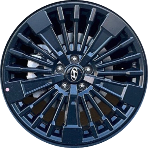 Hyundai Santa Fe 2024-2026 powder coat matte black 20x8 aluminum wheels or rims. Hollander part number 71108 OEM part number 52910P7250