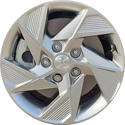 Hyundai Sonata 2024-2026 powder coat silver 16x6.5 aluminum wheels or rims. Hollander part number 71116, OEM part number 52910L1510