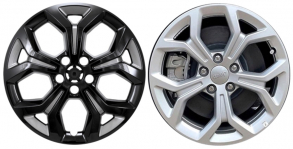 IMP-528CB Jeep Compass Charcoal/Black Wheelskins (Hubcaps/Wheelcovers) 17 Inch Set